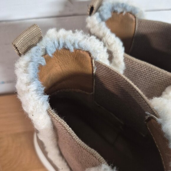 Lucky brand Womens Faux Fur-Lined Suede Slip-On Ankle Boots Size 8.5M - Picture 3 of 9